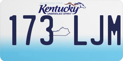 KY license plate 173LJM