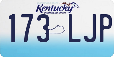 KY license plate 173LJP