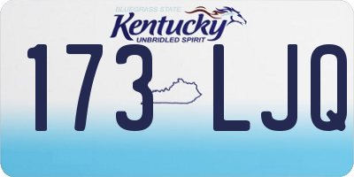 KY license plate 173LJQ