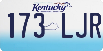KY license plate 173LJR