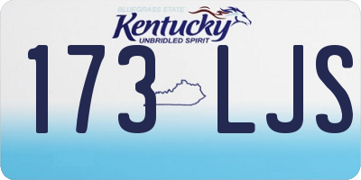 KY license plate 173LJS