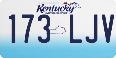 KY license plate 173LJV