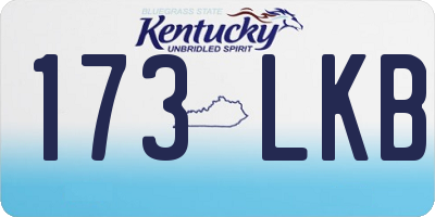 KY license plate 173LKB