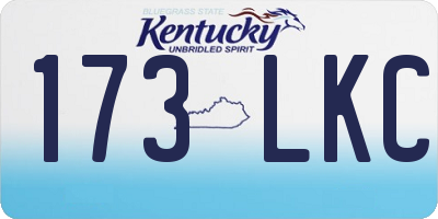 KY license plate 173LKC