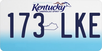 KY license plate 173LKE