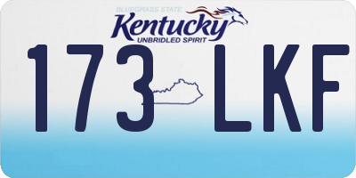 KY license plate 173LKF