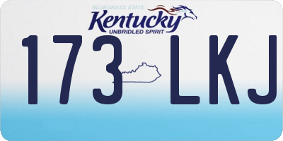 KY license plate 173LKJ