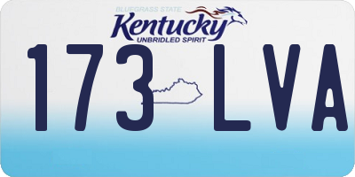 KY license plate 173LVA