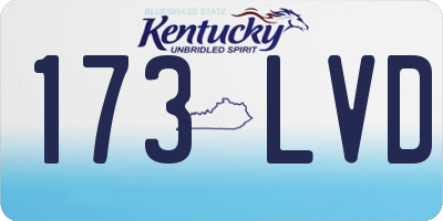KY license plate 173LVD