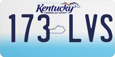 KY license plate 173LVS