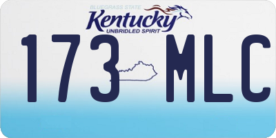 KY license plate 173MLC