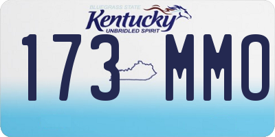 KY license plate 173MMO