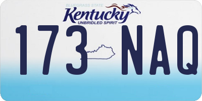 KY license plate 173NAQ