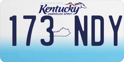 KY license plate 173NDY