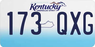 KY license plate 173QXG