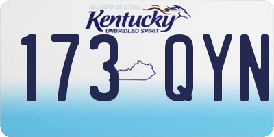KY license plate 173QYN