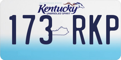 KY license plate 173RKP
