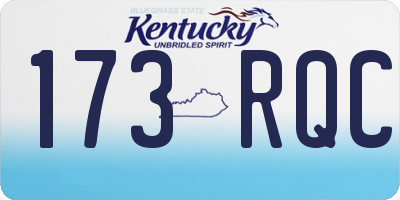 KY license plate 173RQC