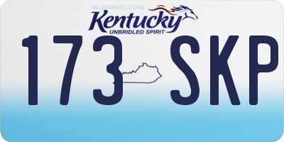 KY license plate 173SKP