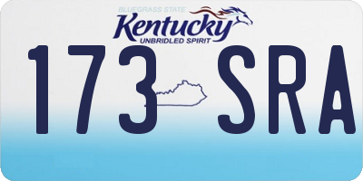 KY license plate 173SRA