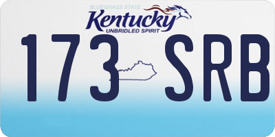 KY license plate 173SRB