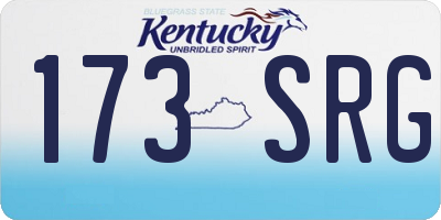 KY license plate 173SRG