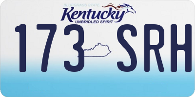KY license plate 173SRH