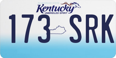 KY license plate 173SRK