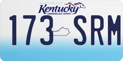 KY license plate 173SRM