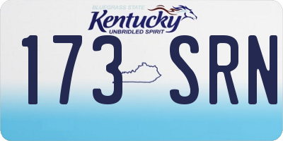 KY license plate 173SRN