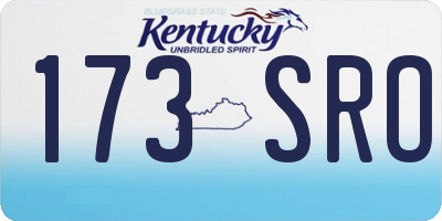 KY license plate 173SRO