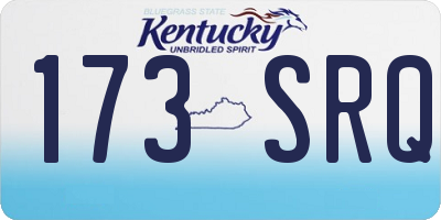 KY license plate 173SRQ