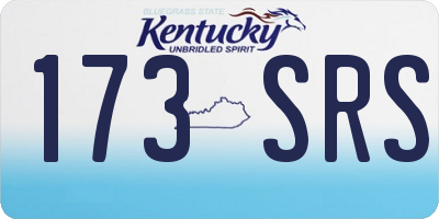 KY license plate 173SRS