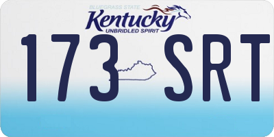 KY license plate 173SRT
