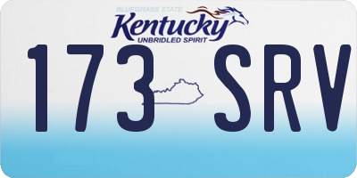 KY license plate 173SRV