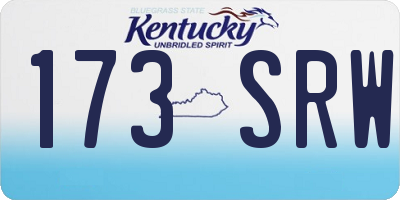 KY license plate 173SRW