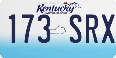 KY license plate 173SRX