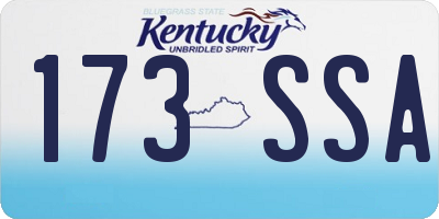 KY license plate 173SSA