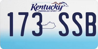 KY license plate 173SSB