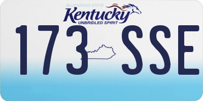 KY license plate 173SSE