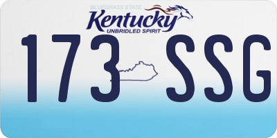 KY license plate 173SSG