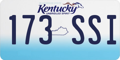 KY license plate 173SSI