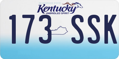 KY license plate 173SSK