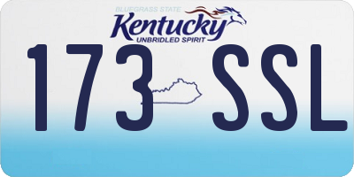 KY license plate 173SSL