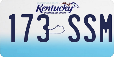 KY license plate 173SSM