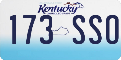 KY license plate 173SSO