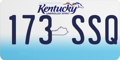 KY license plate 173SSQ