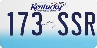 KY license plate 173SSR