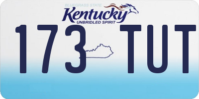 KY license plate 173TUT