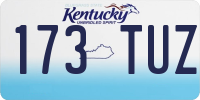 KY license plate 173TUZ